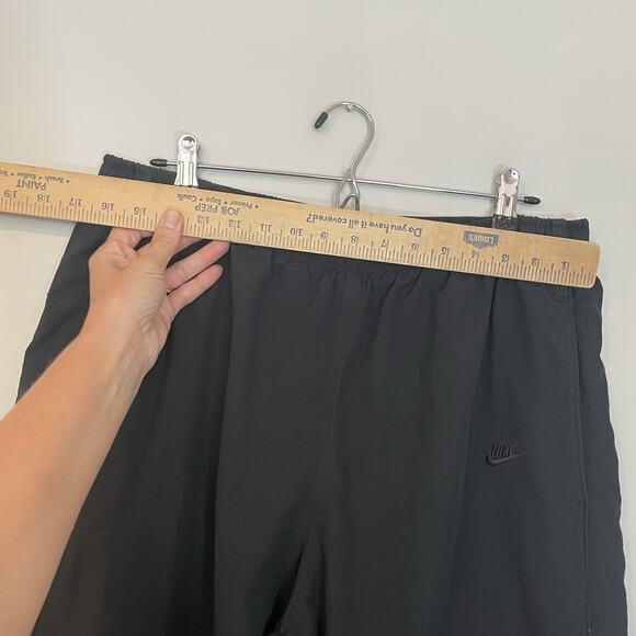 Vintage Nike 90s Track Pants Men’s XL Black Polyester Logo Straight Lined Pocket - Picture 4 of 12